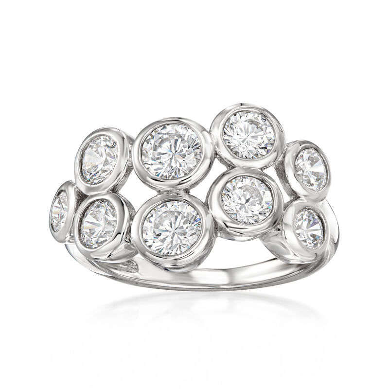 2.10 ct. t.w. CZ Bubble Ring in Sterling Silver image number 0