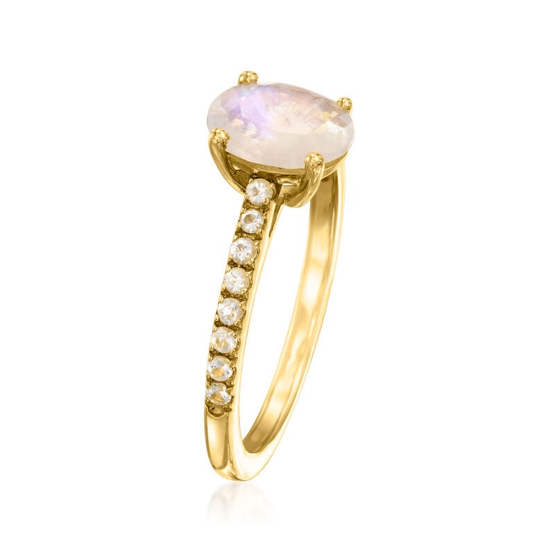 Moonstone Birthstone Ring in 18kt Gold Over Sterling image number 2
