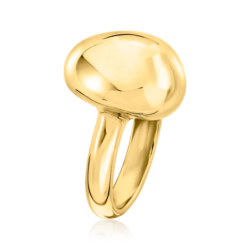 Italian 14kt Yellow Gold Organic-Shaped Ring. Size 9 image number 2