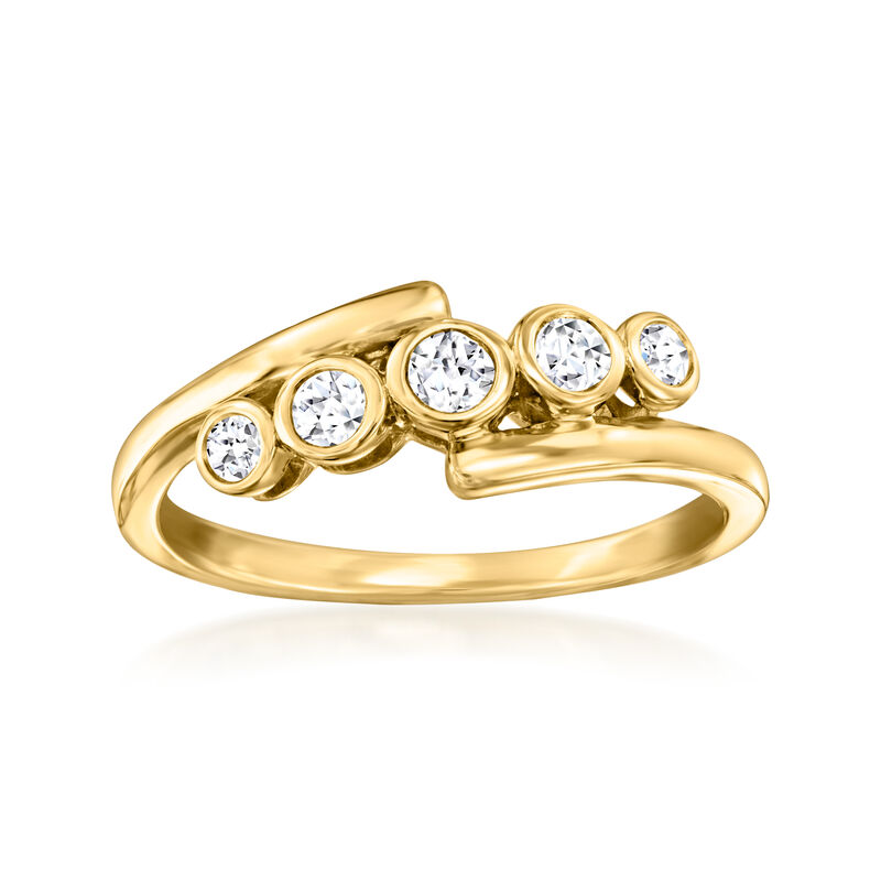 .25 ct. t.w. Bezel-Set Lab-Grown Diamond Five-Stone Ring in 14kt Yellow Gold image number 0