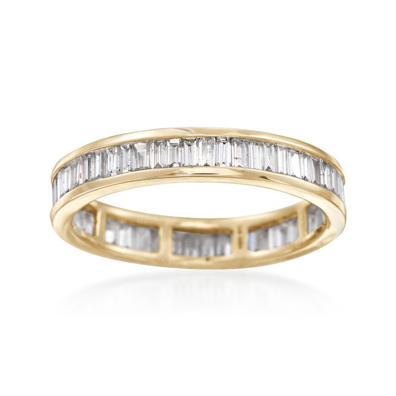 1.00 ct. t.w. Baguette Diamond Eternity Band in 14kt Yellow Gold image number 0