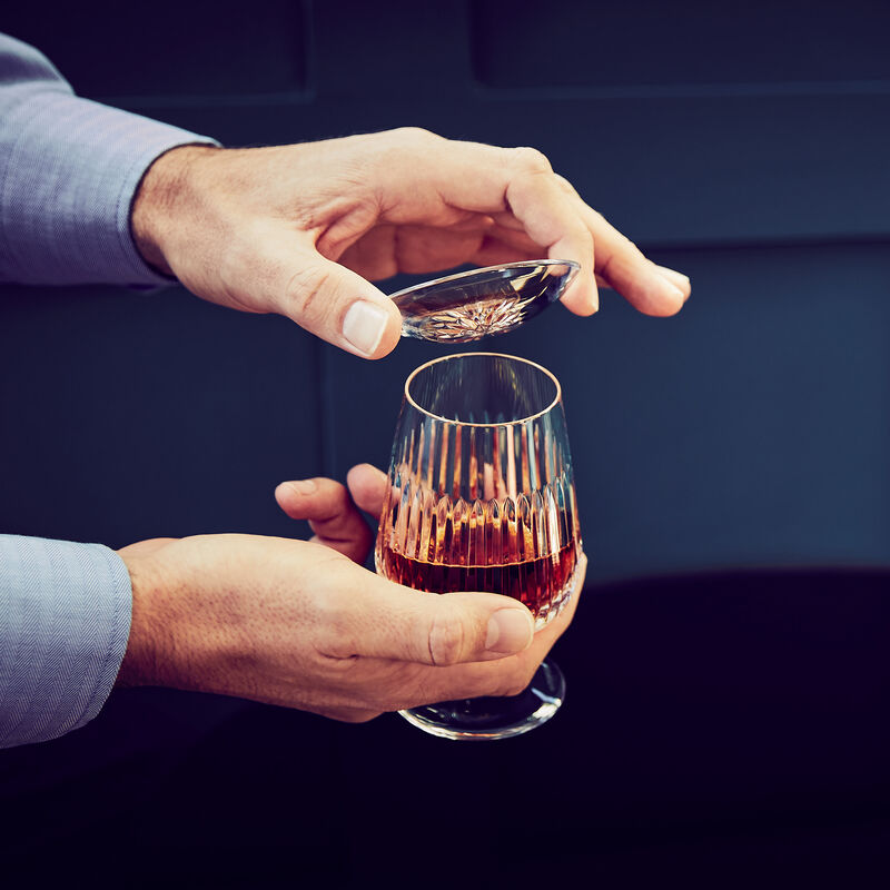 Waterford Crystal "Lismore Connoisseur" Aras Rum Snifter Glass and Tasting Cap image number 4