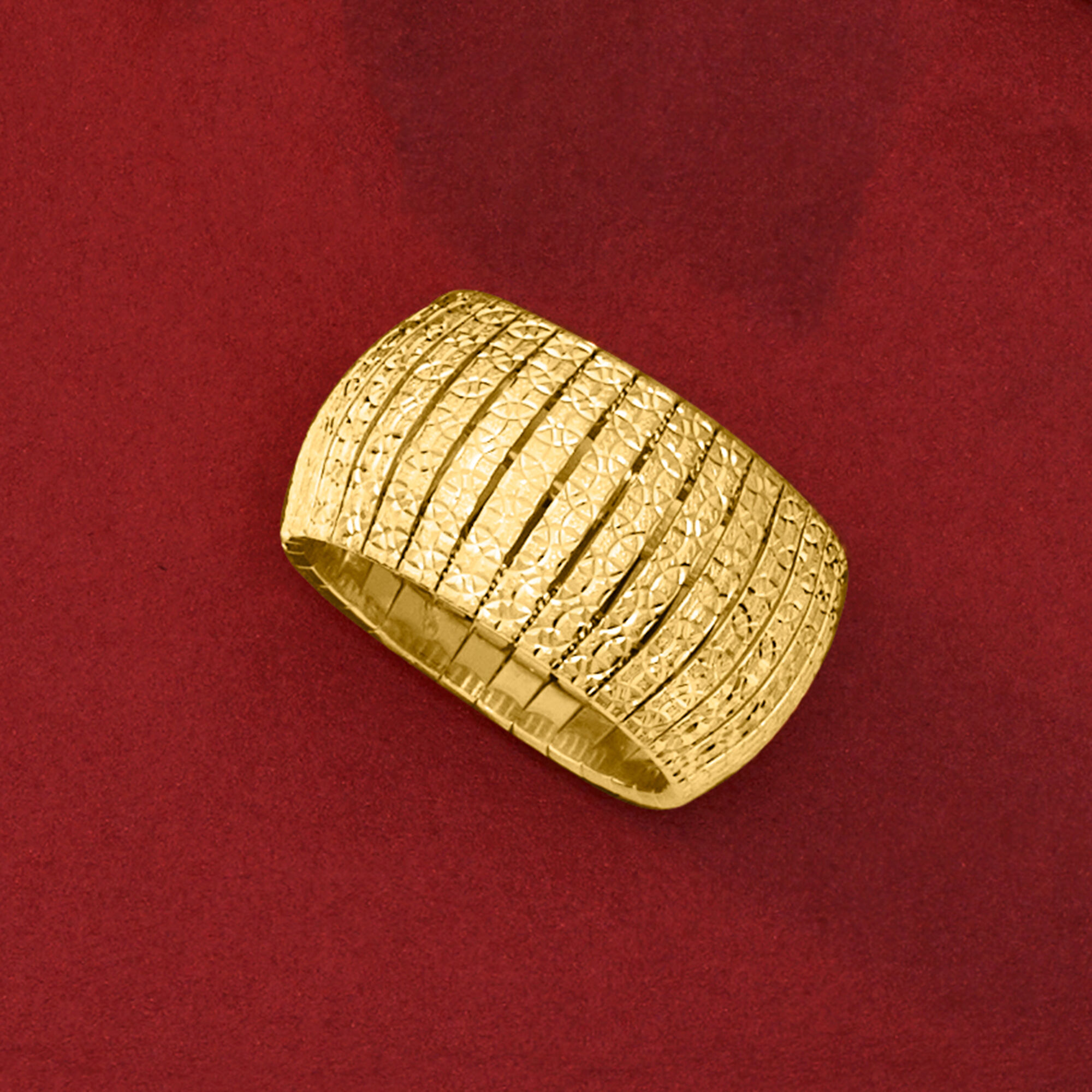 Italian 18kt Yellow Gold Over Sterling Silver Cleopatra Ring