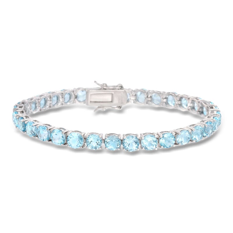 19.20 ct. t.w. Sky Blue Topaz Tennis Bracelet in Sterling Silver. 7" image number 0