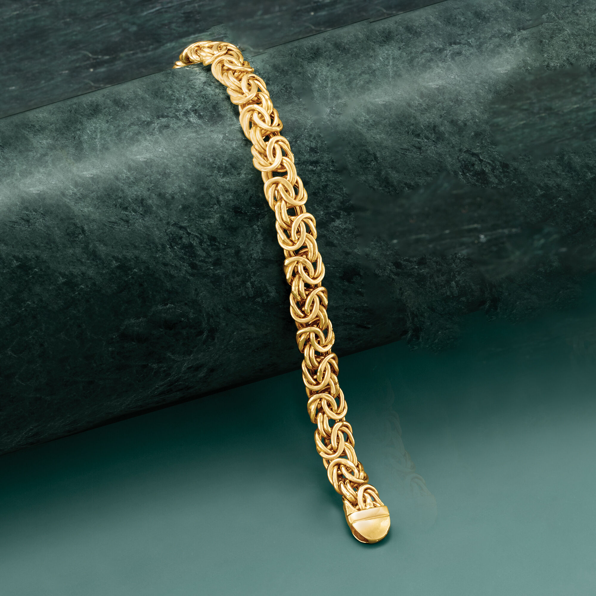 14kt Yellow Gold Byzantine Bracelet