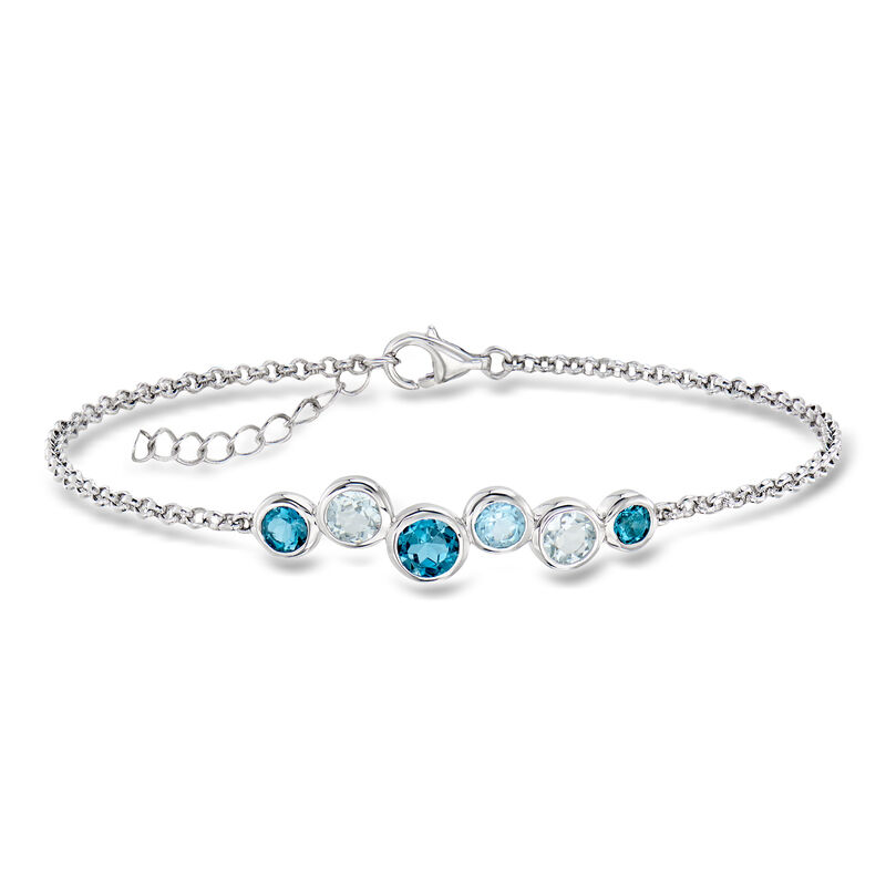 2.20 ct. t.w. Tonal Blue Topaz Bubble Bracelet in Sterling Silver image number 0