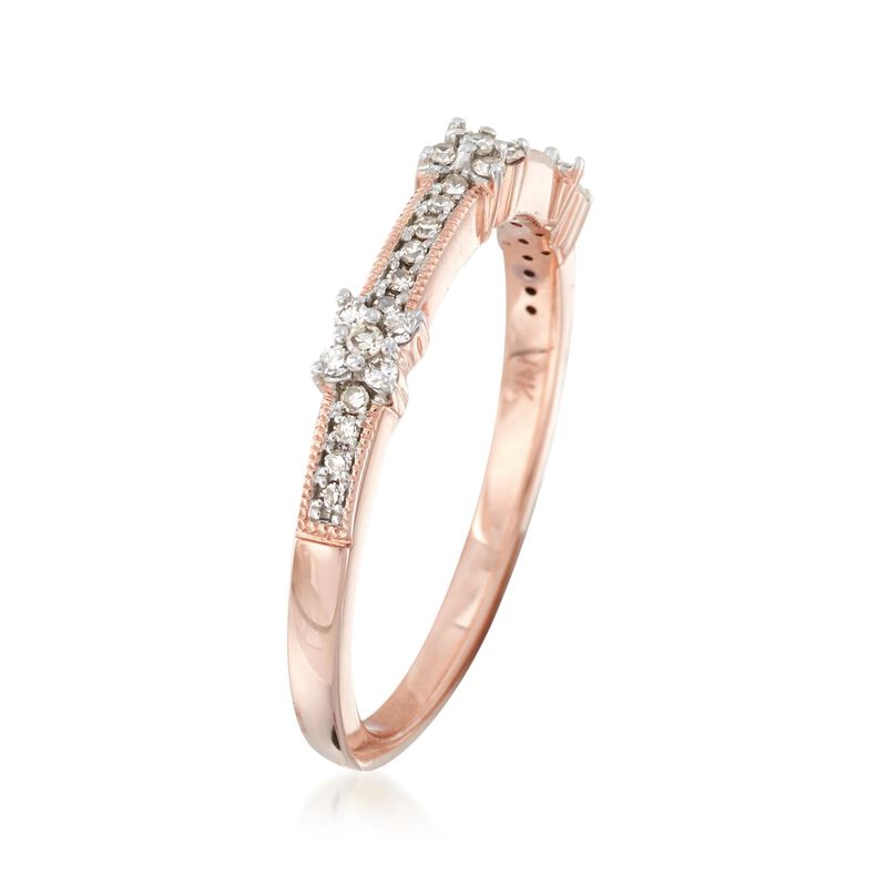 .15 ct. t.w. Diamond X Ring in 14kt Rose Gold image number 2