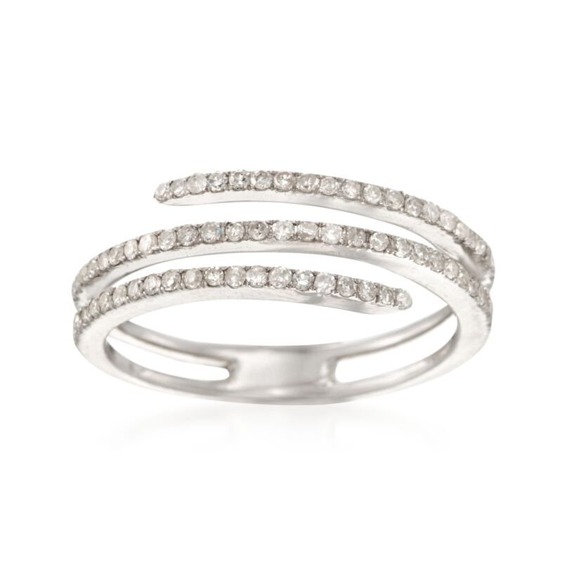 .35 ct. t.w. Diamond Coil Ring in Sterling Silver image number 0