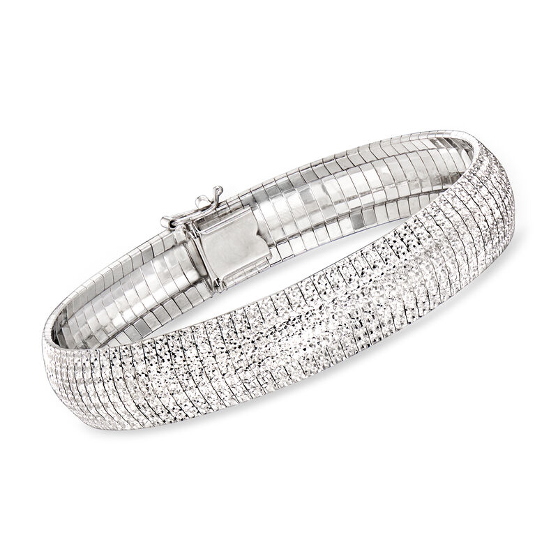 Charles Garnier Sterling Silver Omega Bracelet. 7.5&quot; image number 0