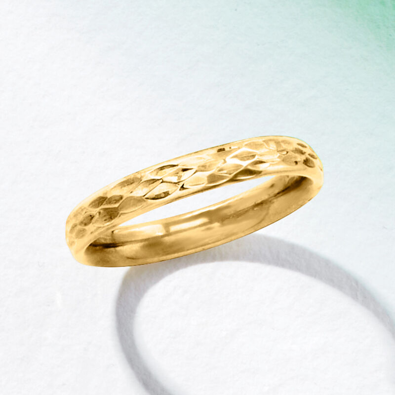 10kt Yellow Gold Textured Ring image number 4