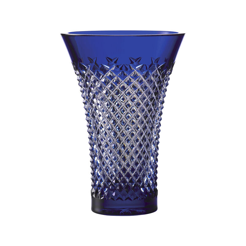 Waterford Crystal "Treasures of the Sea" Alana Blue Flared Vase image number 0