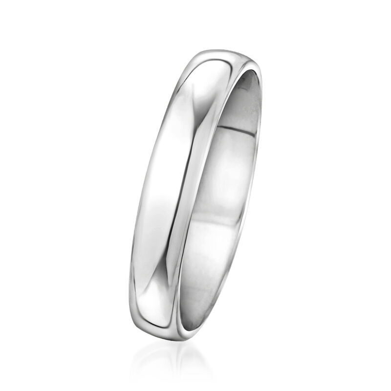 Men's 4mm 14kt White Gold Band image number 1
