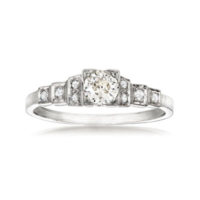 C. 1950 Vintage .42 ct. t.w. Diamond Ring in Platinum