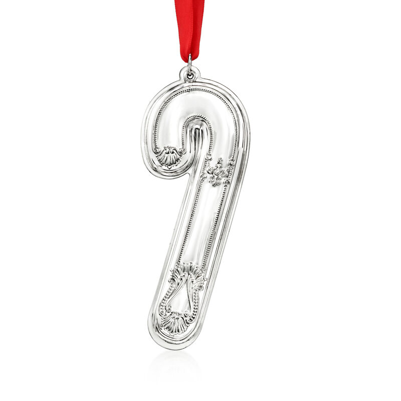 Wallace 2022 Annual Sterling Silver Candy Cane Ornament - 15th Edition image number 1