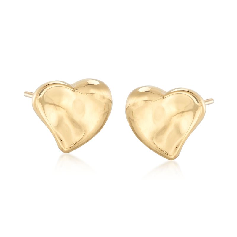 Italian 18kt Yellow Gold Heart Earrings image number 0