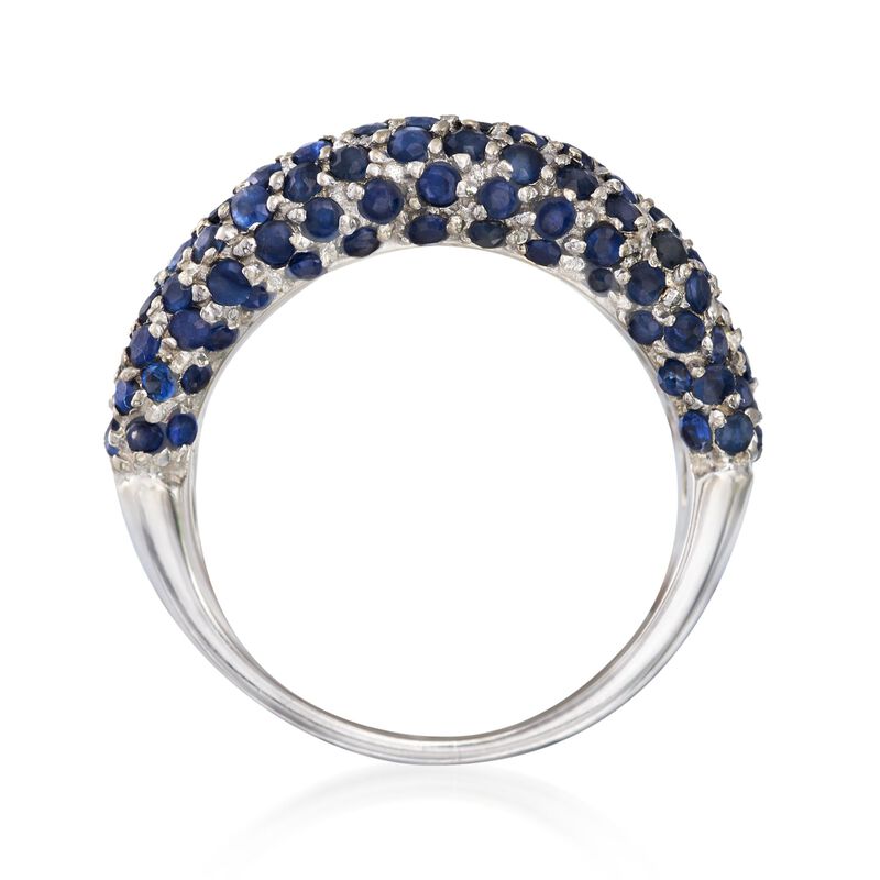 C. 1980 Vintage 2.60 ct. t.w. Ruby and Sapphire Ring in 14kt White Gold. Size 6.5 image number 3