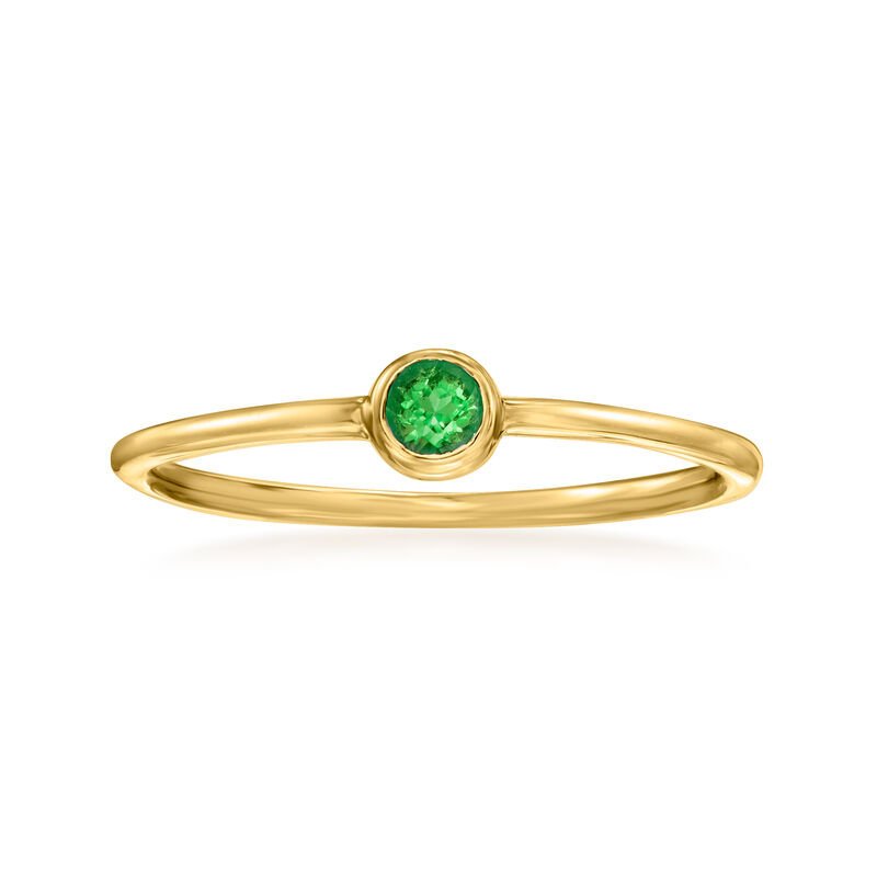 .10 Carat Emerald Ring in 14kt Yellow Gold image number 0