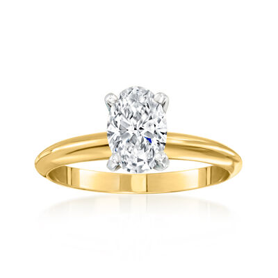 1.00 Carat Certified Diamond Solitaire Ring in 14kt Yellow Gold