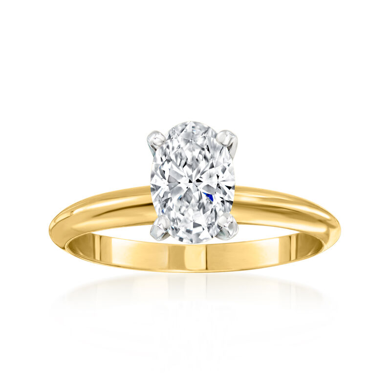 1.00 Carat Certified Diamond Solitaire Ring in 14kt Yellow Gold image number 0