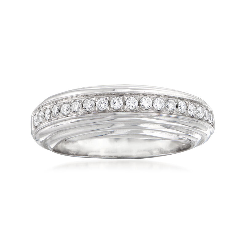 C. 1990 Vintage Salvini .35 ct. t.w. Diamond Center Ring in 18kt White Gold image number 0