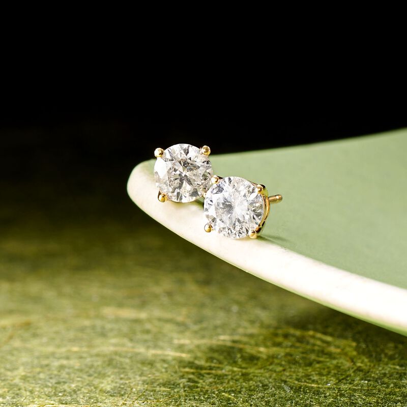 1.75 ct. t.w. Diamond Stud Earrings in 14kt Yellow Gold image number 2
