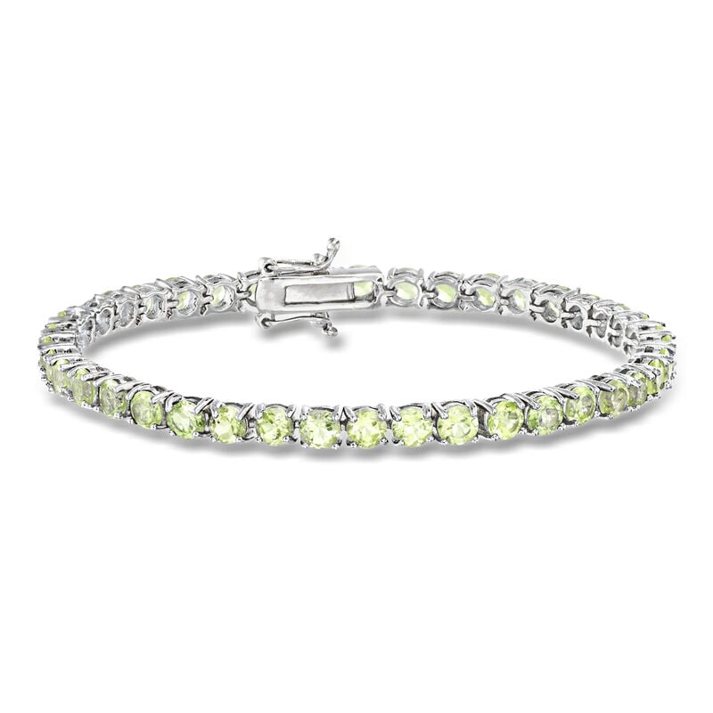 12.00 ct. t.w. Peridot Tennis Bracelet in Sterling Silver image number 0