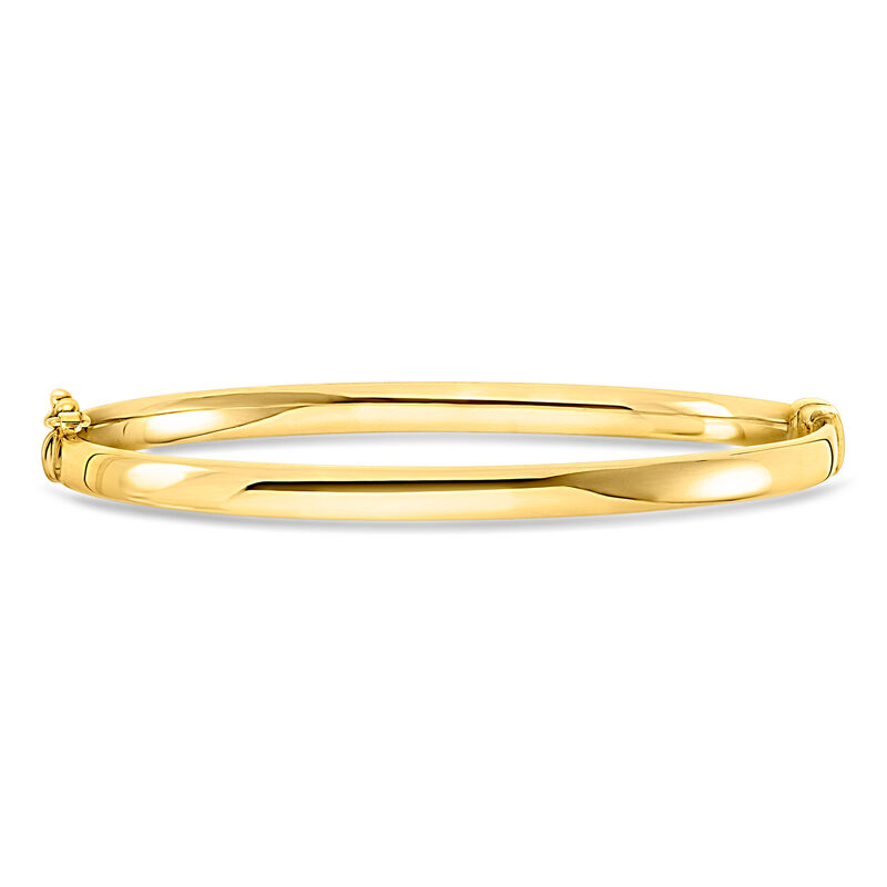 4mm 18kt Gold Over Sterling Bangle Bracelet image number 0