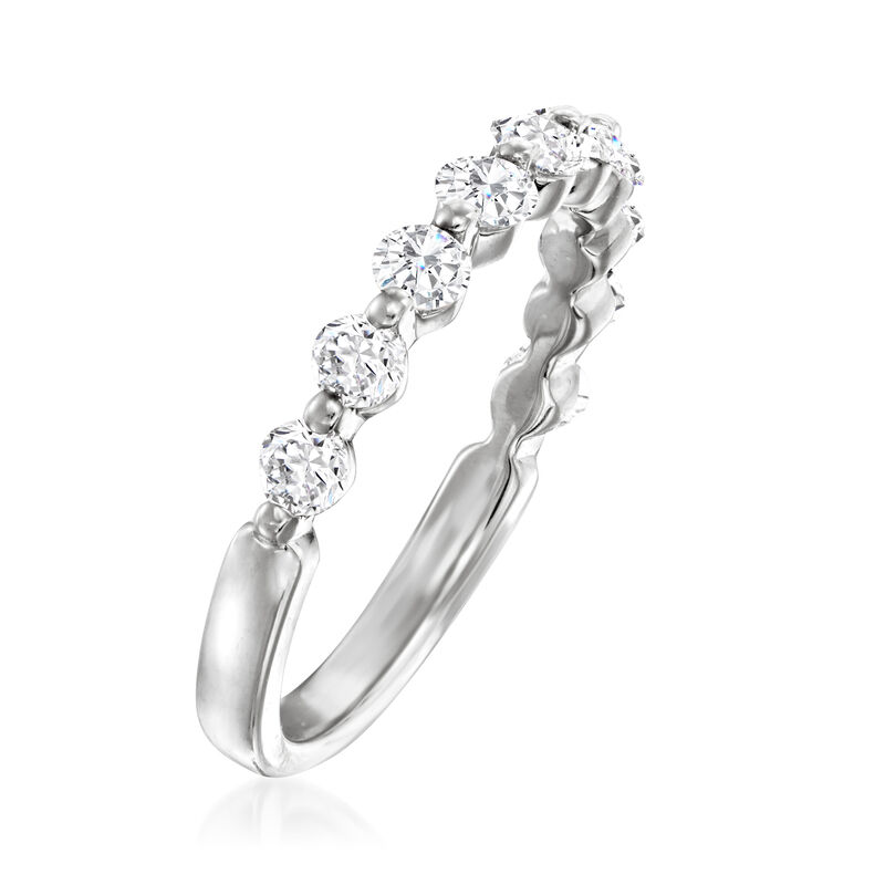 Henri Daussi .70 ct. t.w. Diamond Wedding Band in 14kt White Gold image number 2