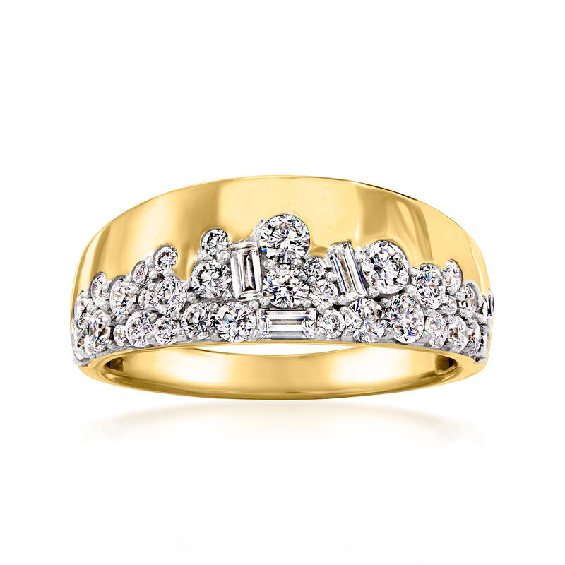 1.00 ct. t.w. Lab-Grown Diamond Cluster Ring in 18kt Gold Over Sterling image number 0