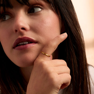 Italian 14kt Yellow Gold Grooved Ring