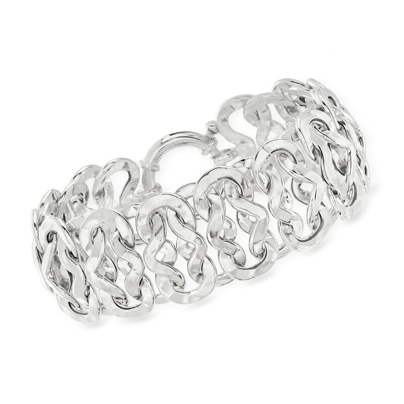 Sterling Silver Infinity-Link Bracelet image number 0