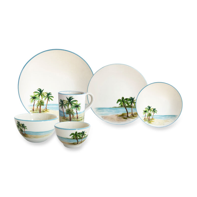 Abbiamo Tutto &quot;Palm Breezes&quot; Ceramic Dinnerware from Italy image number 0