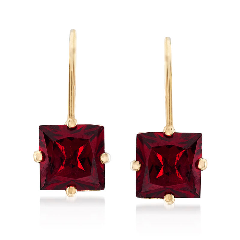 2.68 ct. t.w. Garnet Earrings in 14kt Yellow Gold image number 0