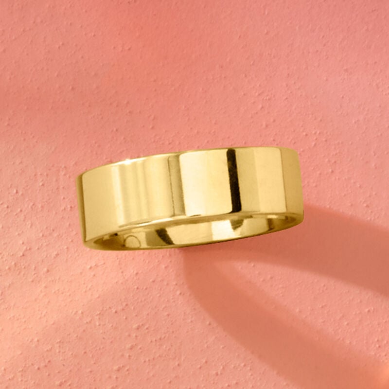 18kt Gold Over Sterling Large-Band Ring. Size 8 image number 4