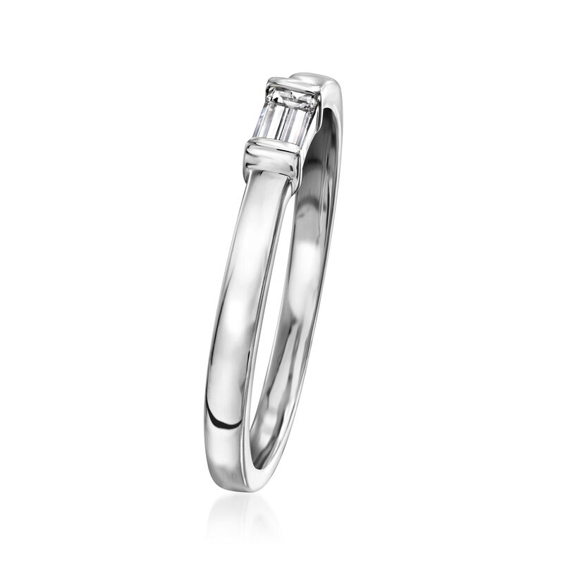 .15 Carat Baguette Lab-Grown Diamond Ring in 14kt White Gold image number 2