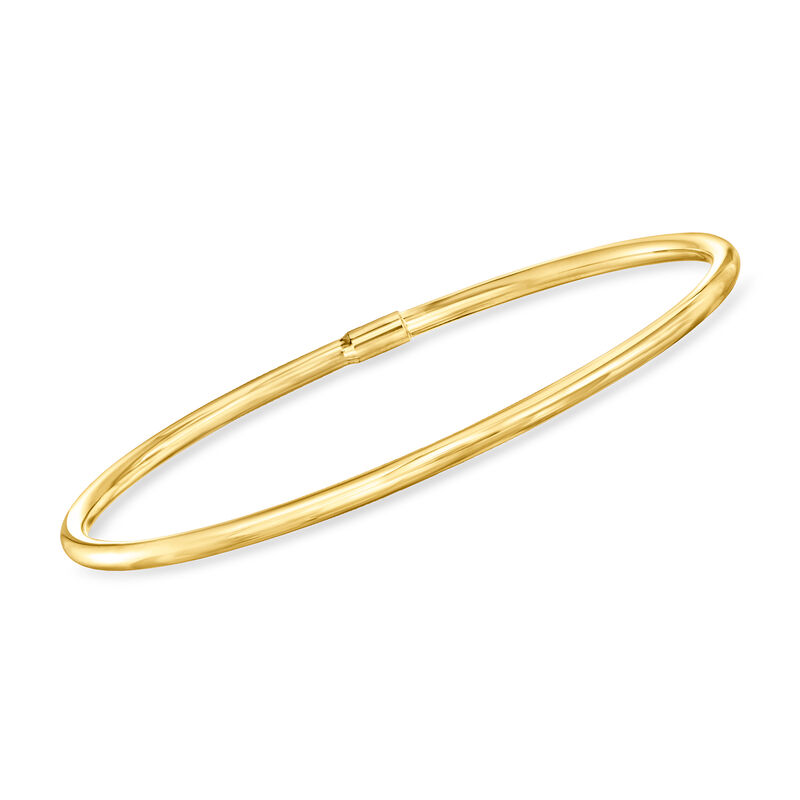 Italian 14kt Yellow Gold Polished Bangle Bracelet image number 0