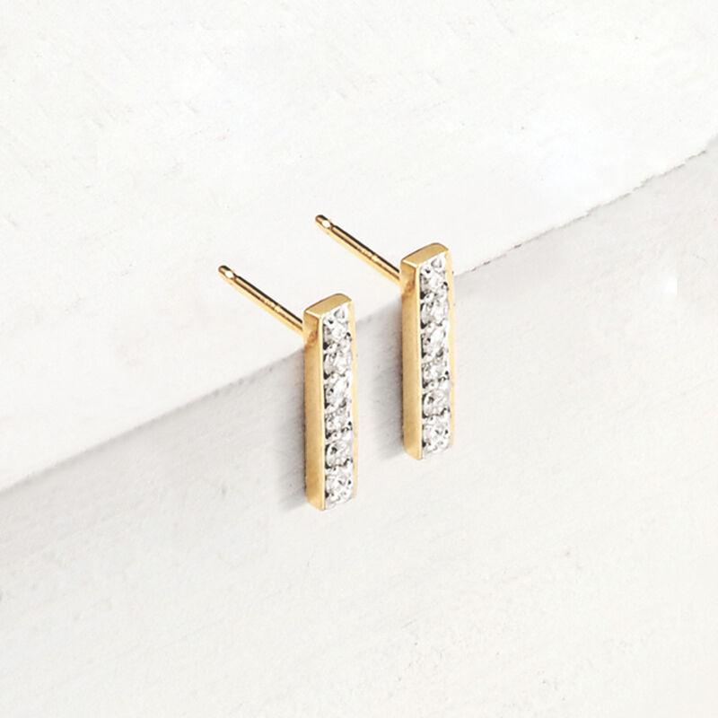 .25 ct. t.w. Diamond Bar Drop Earrings in 14kt Yellow Gold image number 2