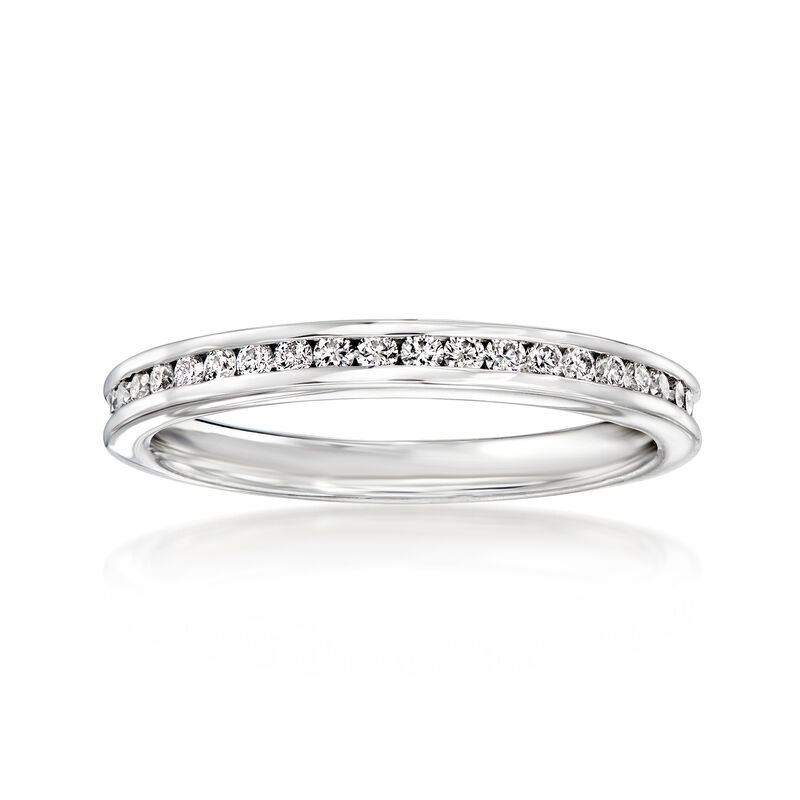 Gabriel Designs .25 ct. t.w. Diamond Wedding Band in 14kt White Gold image number 0
