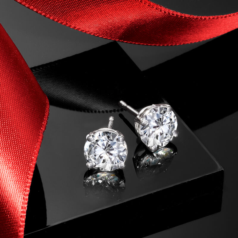 1.00 ct. t.w. Lab-Grown Diamond Stud Earrings in 14kt White Gold  image number 3
