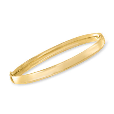 6mm 18kt Gold Over Sterling Bangle Bracelet