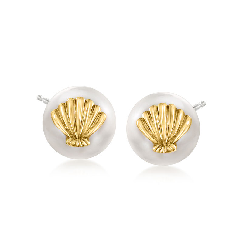 Seashell Stud Earrings Sterling Silver