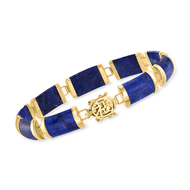 Lapis &quot;Good Fortune&quot; Bracelet in 14kt Yellow Gold image number 0