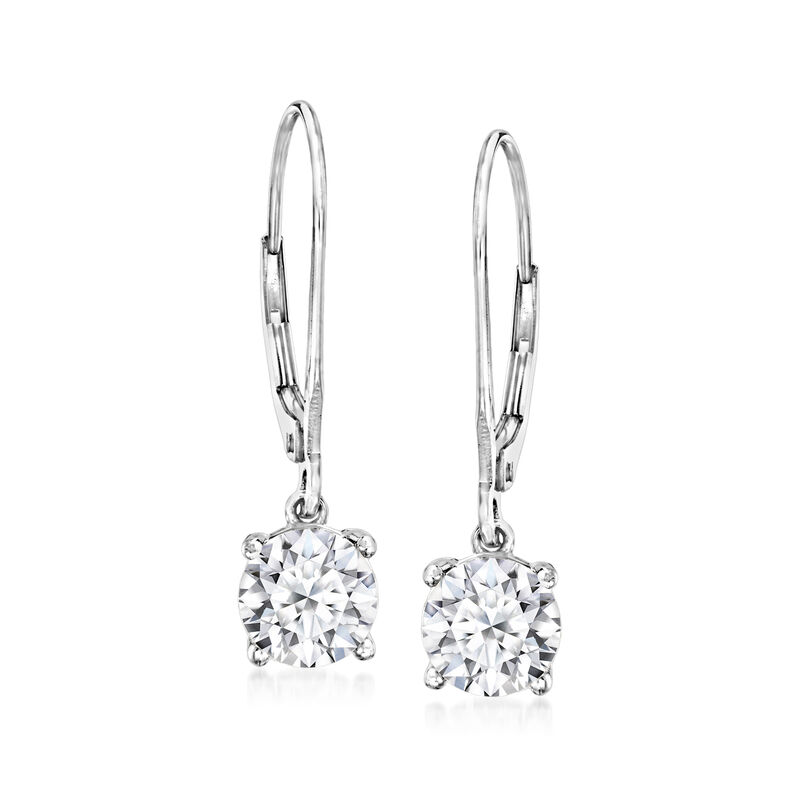 2.00 ct. t.w. Lab-Grown Diamond Drop Earrings in 14kt White Gold  image number 0