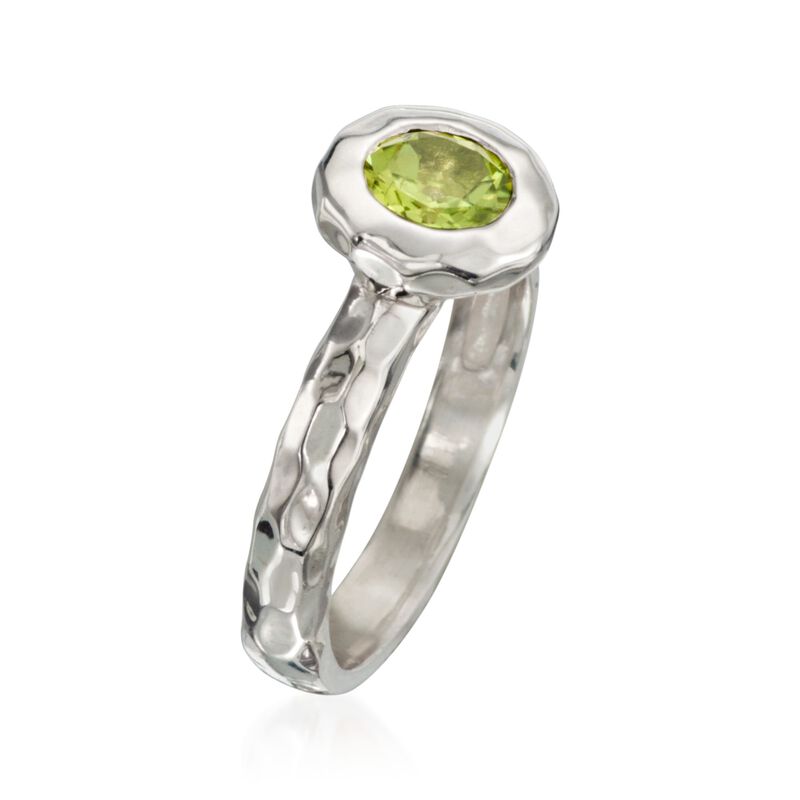 Zina Sterling Silver &quot;Ripples&quot; .85 Carat Peridot Ring image number 2