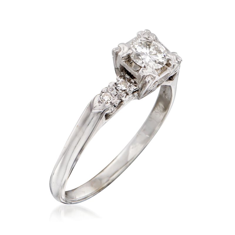 C. 2000 Vintage .58 ct. t.w. Diamond Ring in 14kt White Gold image number 2