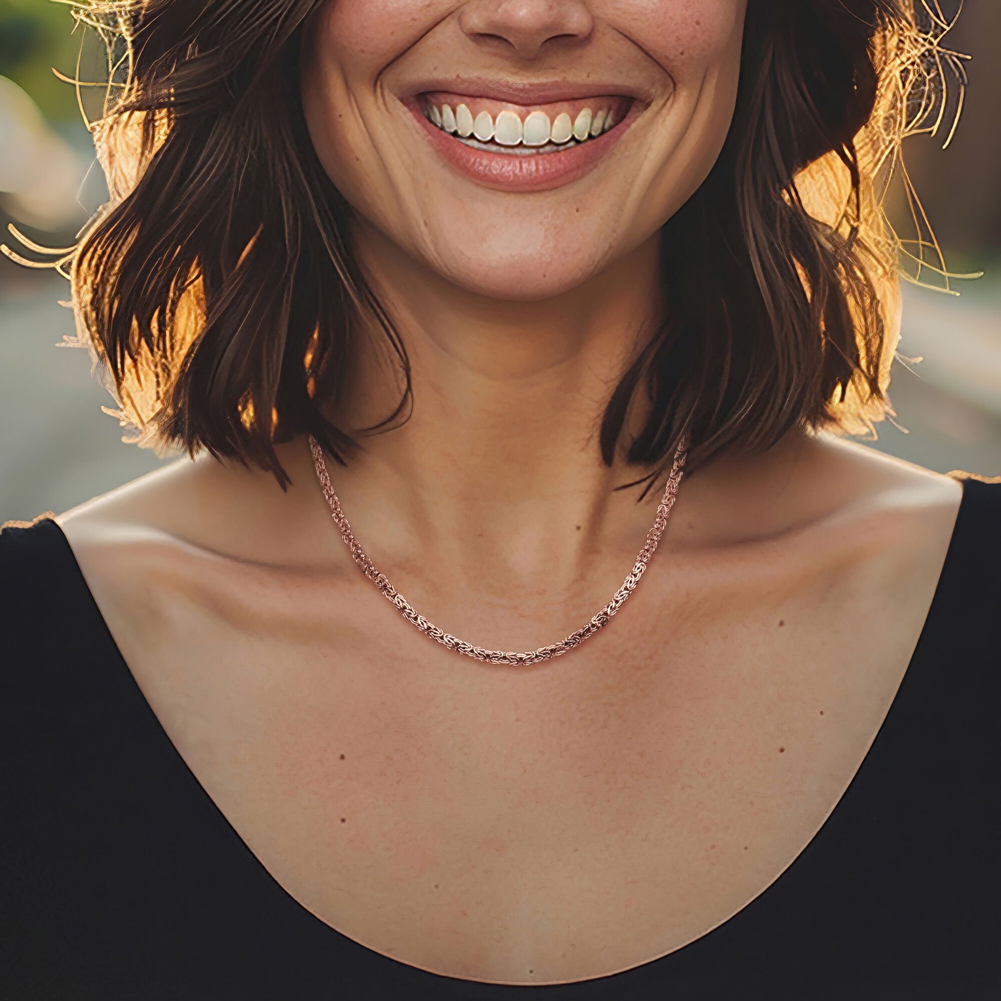 Short rose gold necklace hotsell