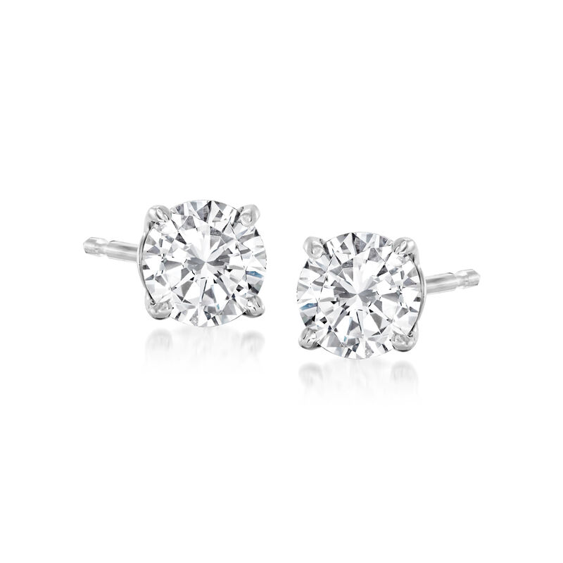 .75 ct. t.w. Diamond Stud Earrings in 14kt White Gold image number 0