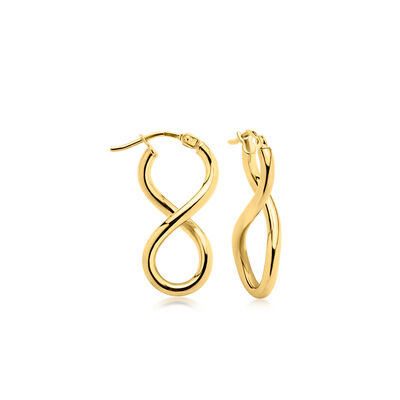 Italian 10kt Yellow Gold Twisted Hoop Earrings