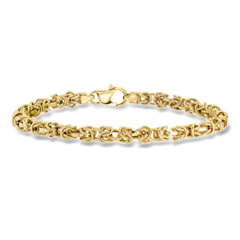 C. 1990 Vintage 14kt Yellow Gold Rolled Byzantine Bracelet. 6.5" image number 0