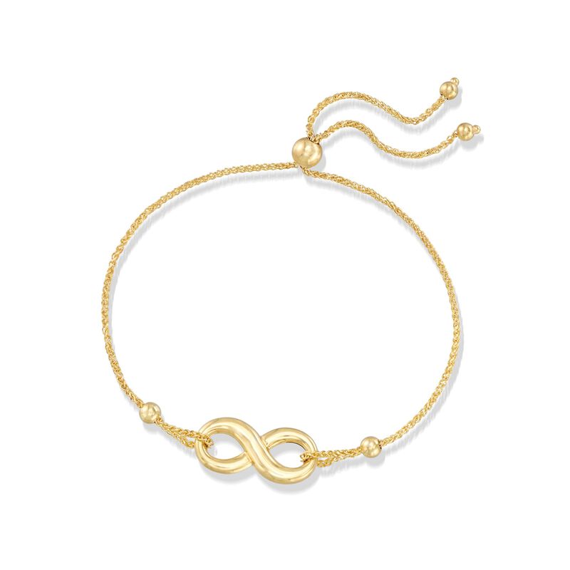 14kt Yellow Gold Infinity Symbol Bolo Bracelet  image number 2
